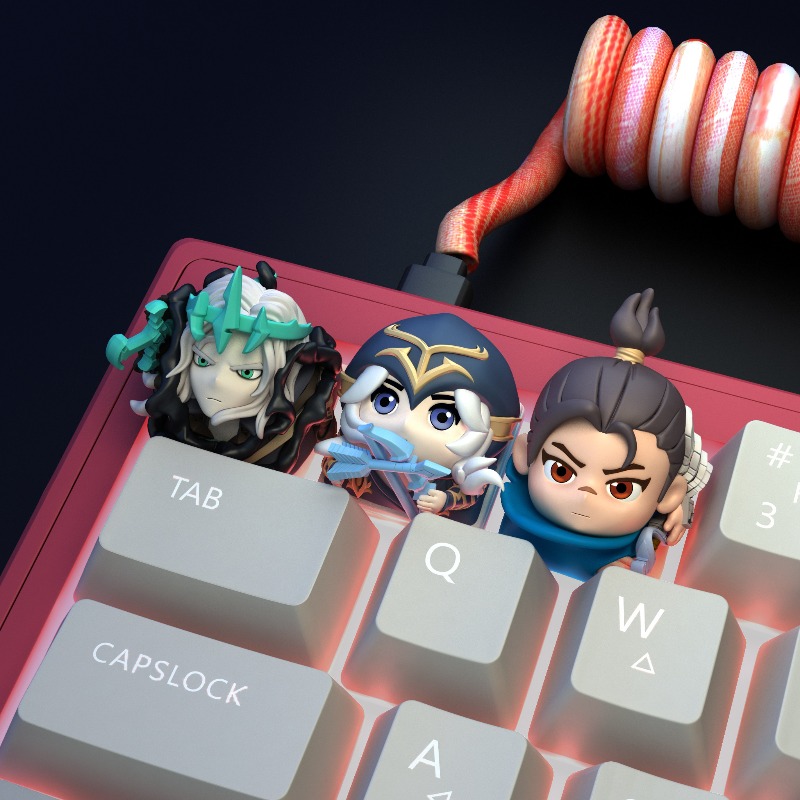 Gaming Accessories Cute - Teclas de Anime com Tema Original
