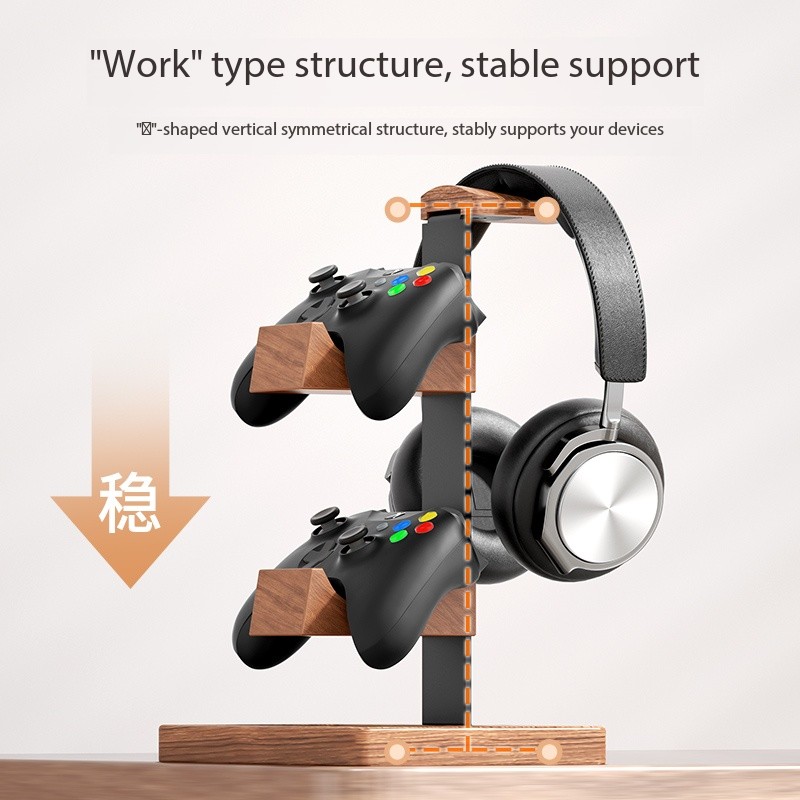 Gaming Accessories Wall Mount - Prateleira de parede de madeira maciça