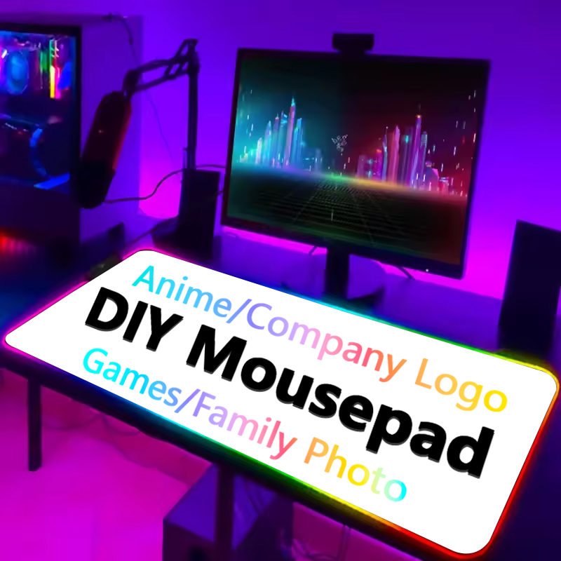 Gaming Accessories Logo - Diy personalizado rgb mouse pad grande