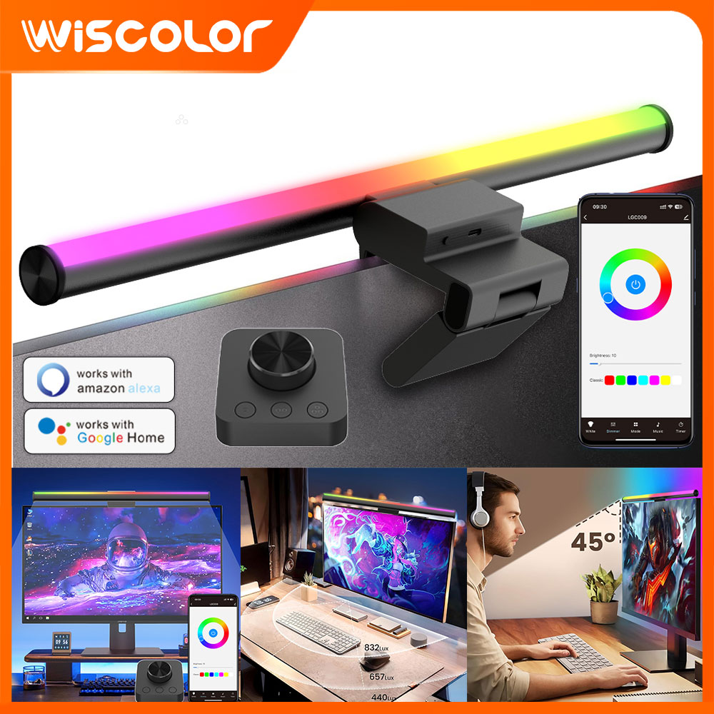 Gaming Accessories Wall Mount - Luminária de Tela LED para Monitor,