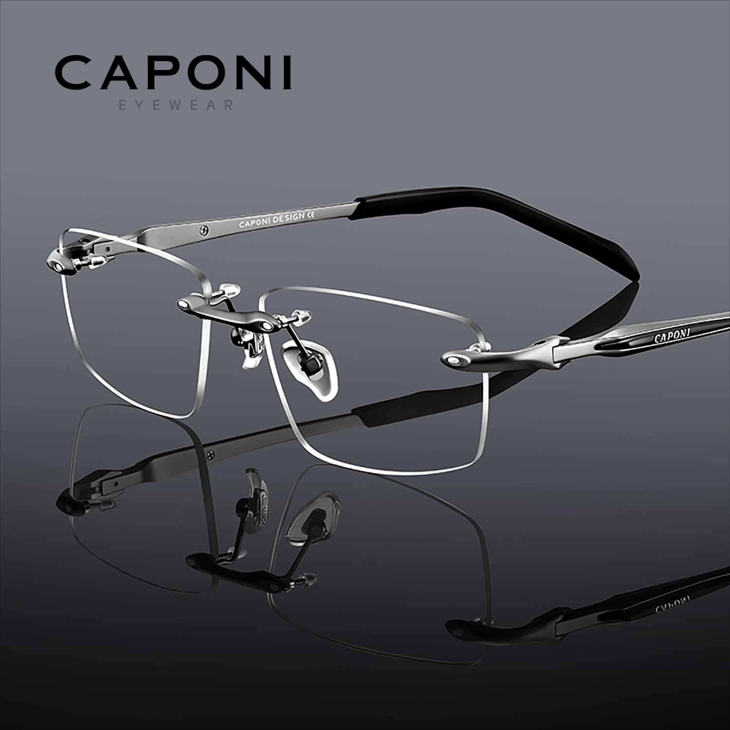 Gaming Accessories Men - Caponi óculos quadro masculino sem aro