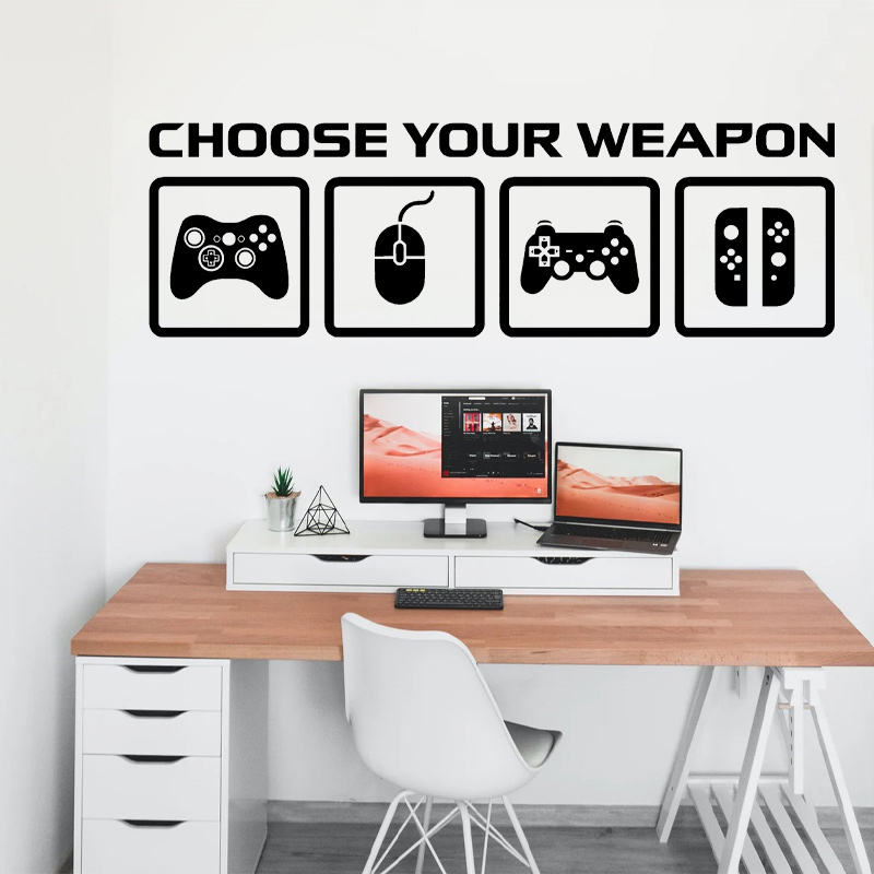 Gaming Accessories Wall - Decalque De Parede Para A Decoração
