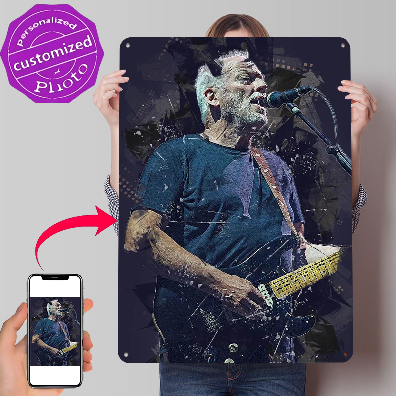Gaming Accessories Men - Pôster Metálico David Gilmour, Arte de