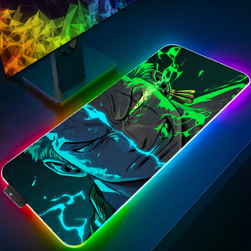 Gaming Accessories Stand - Uma peça zoro mouse pad rgb