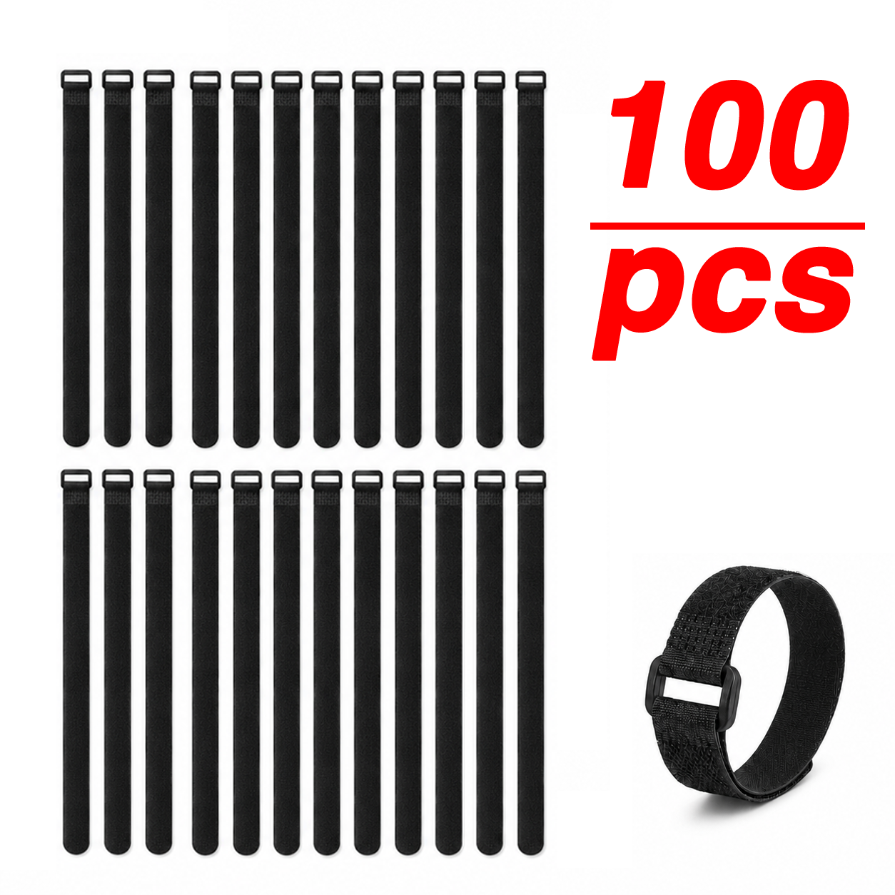 Gaming Accessories That You Need - Cintas de Velcro Reutilizáveis Organizadoras Pretas