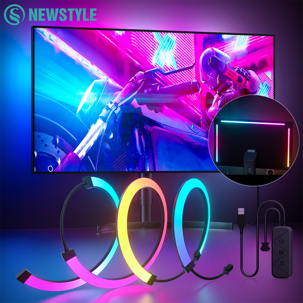 Gaming Accessories For Bedroom - Rgb luzes de jogos tira monitor