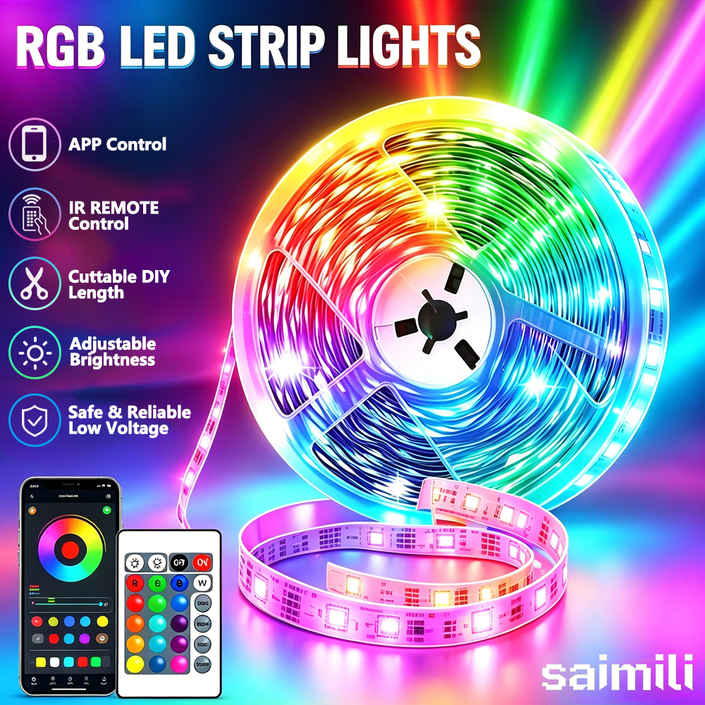 Gaming Accessories For Bedroom - Fita LED RGB USB SMD3535 com