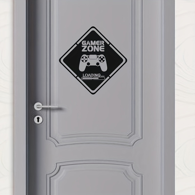 Gaming Accessories For Bedroom - 1pc zona gamer porta decalque adesivo