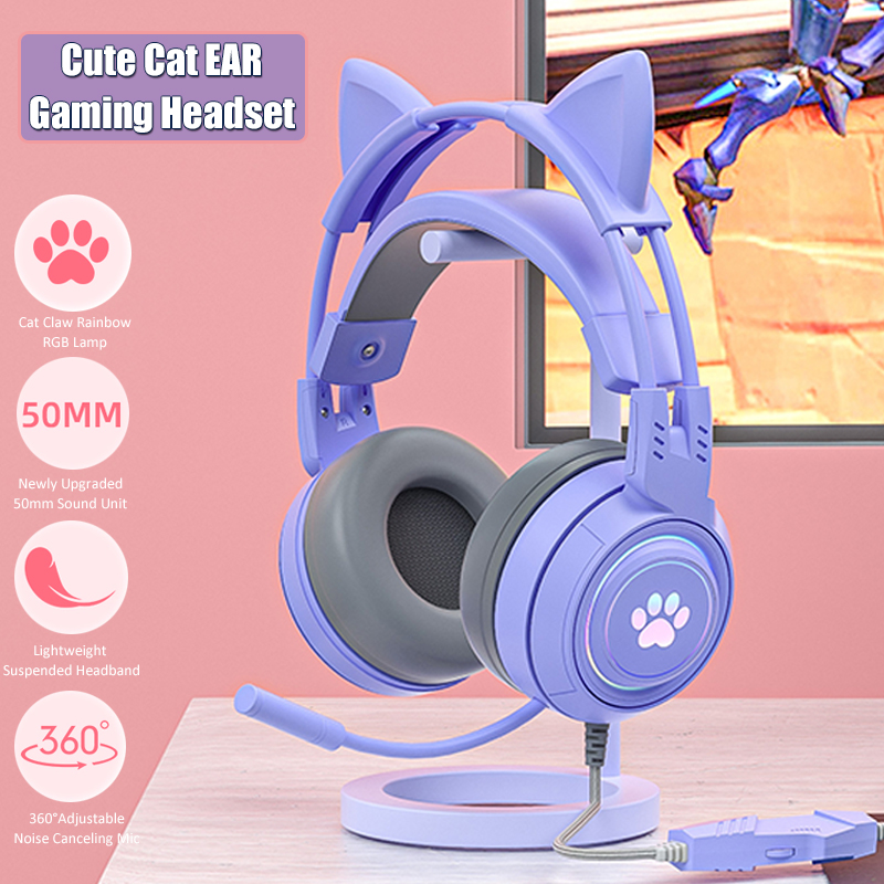 Gaming Accessories For Kids - Cute Cat Ear Gaming Headphones com