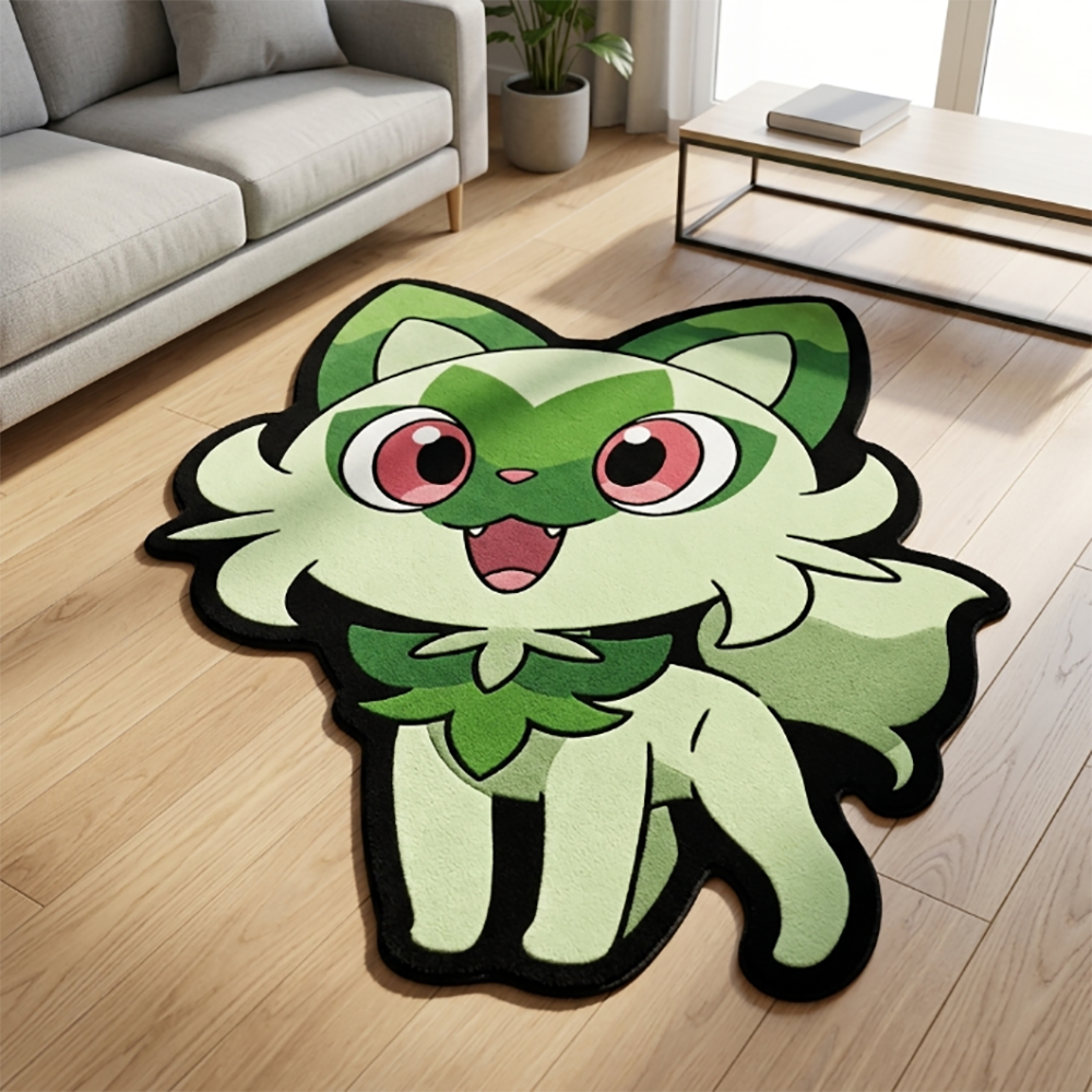 Gaming Accessories For Bedroom - Tapete Irregular Pokémon Fofo Sprigatito Anime
