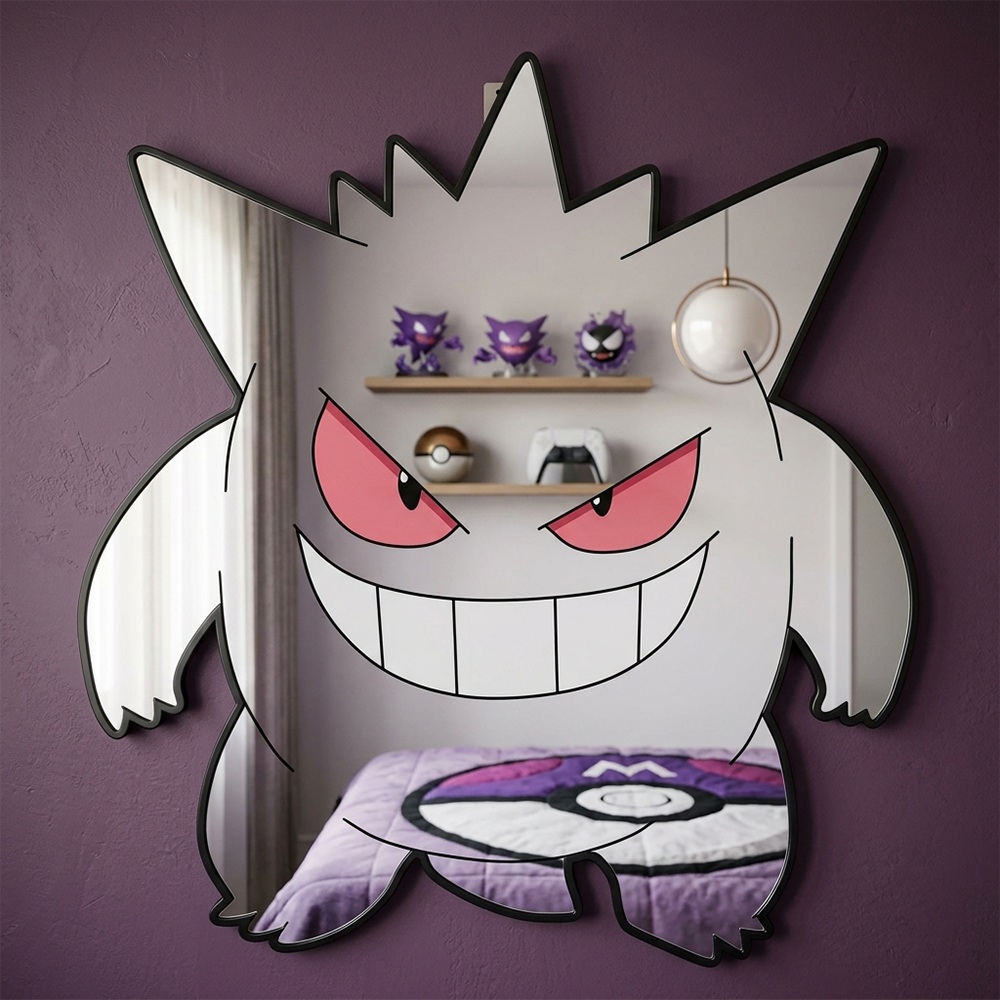 Gaming Accessories For Bedroom - Espelho de Parede Gengar Tipo Fantasma