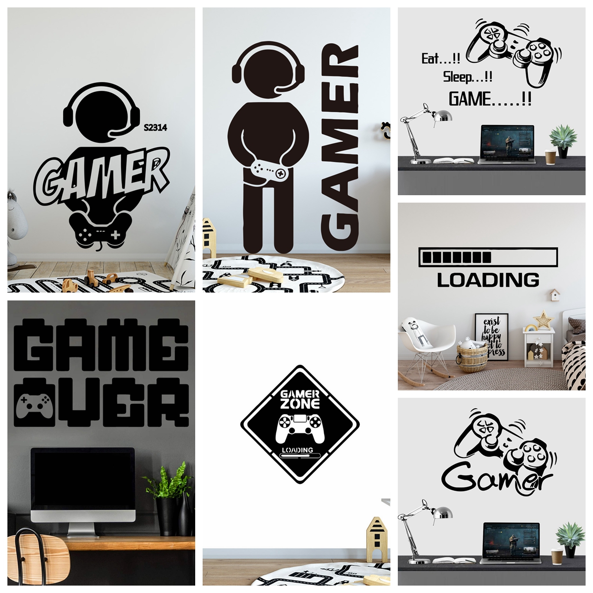Gaming Accessories For Bedroom - 1pc gamer arte da parede decalque