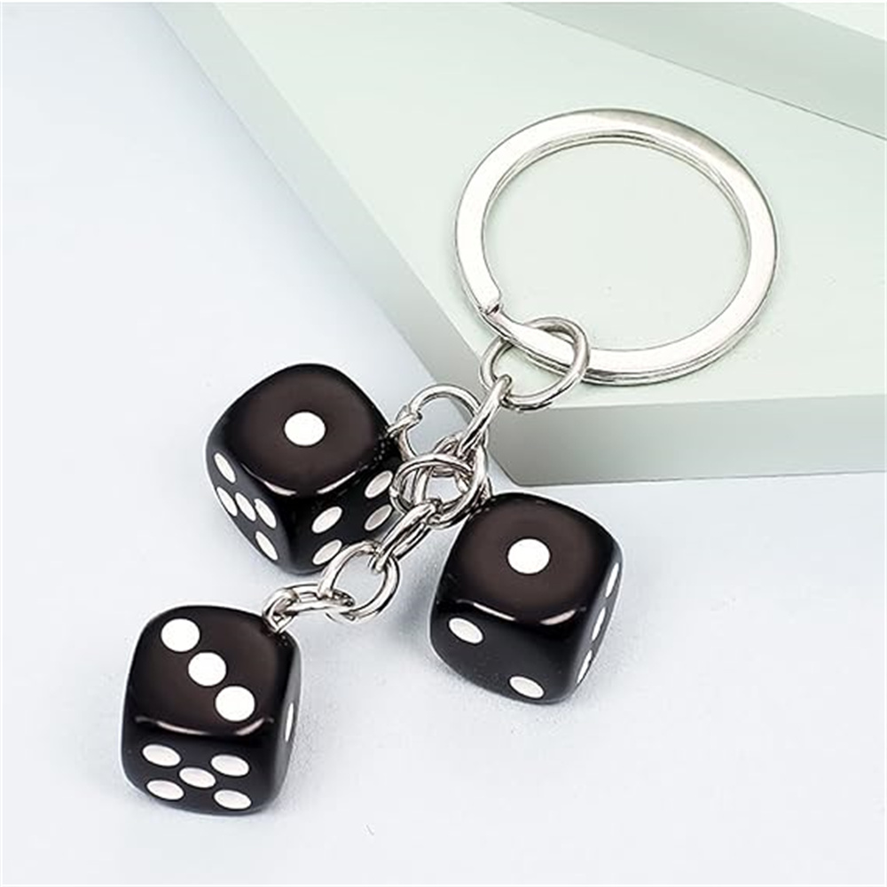 Cute 3D Dice Keychain para hom - Gaming Accessories Men avaliação e preço