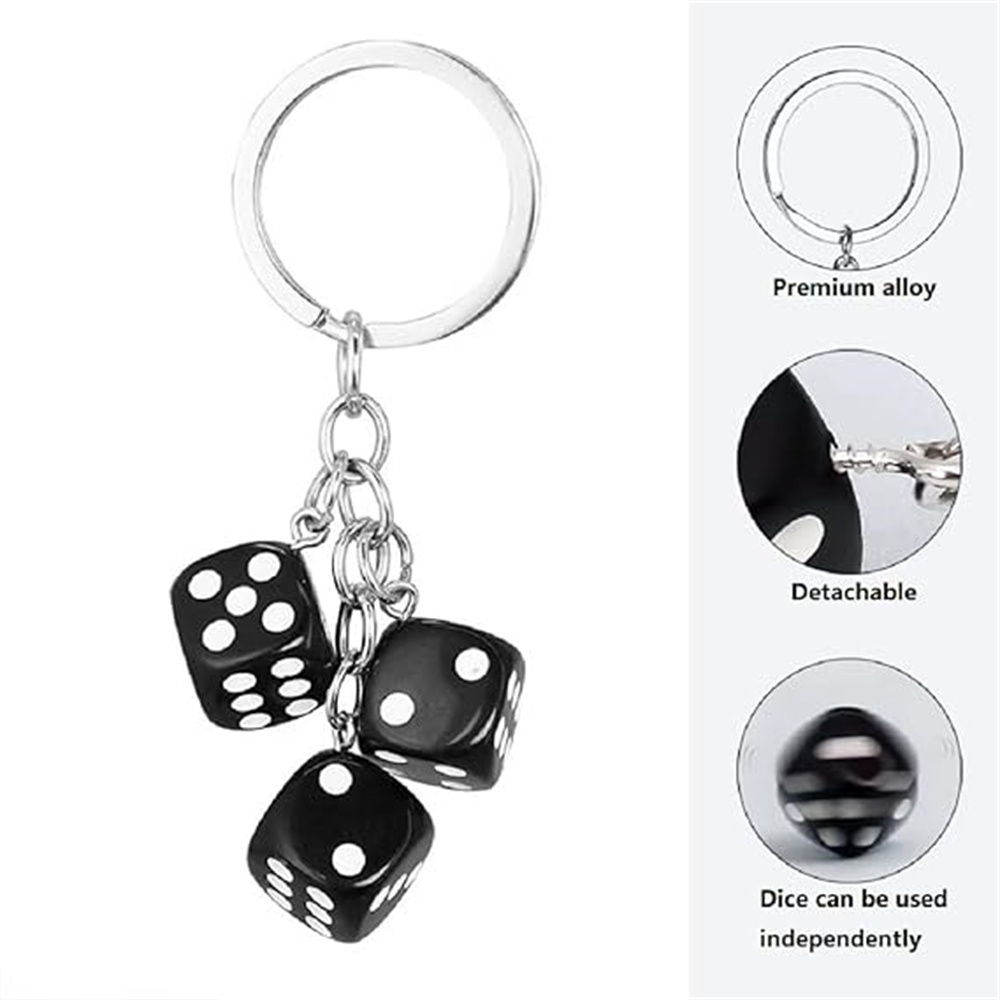 Cute 3D Dice Keychain para hom - Gaming Accessories Men avaliação e preço