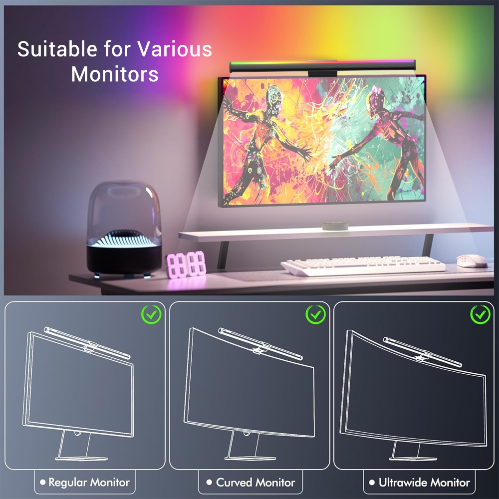 Luminária de Tela LED para Mon - Gaming Accessories Wall Mount avaliação e preço
