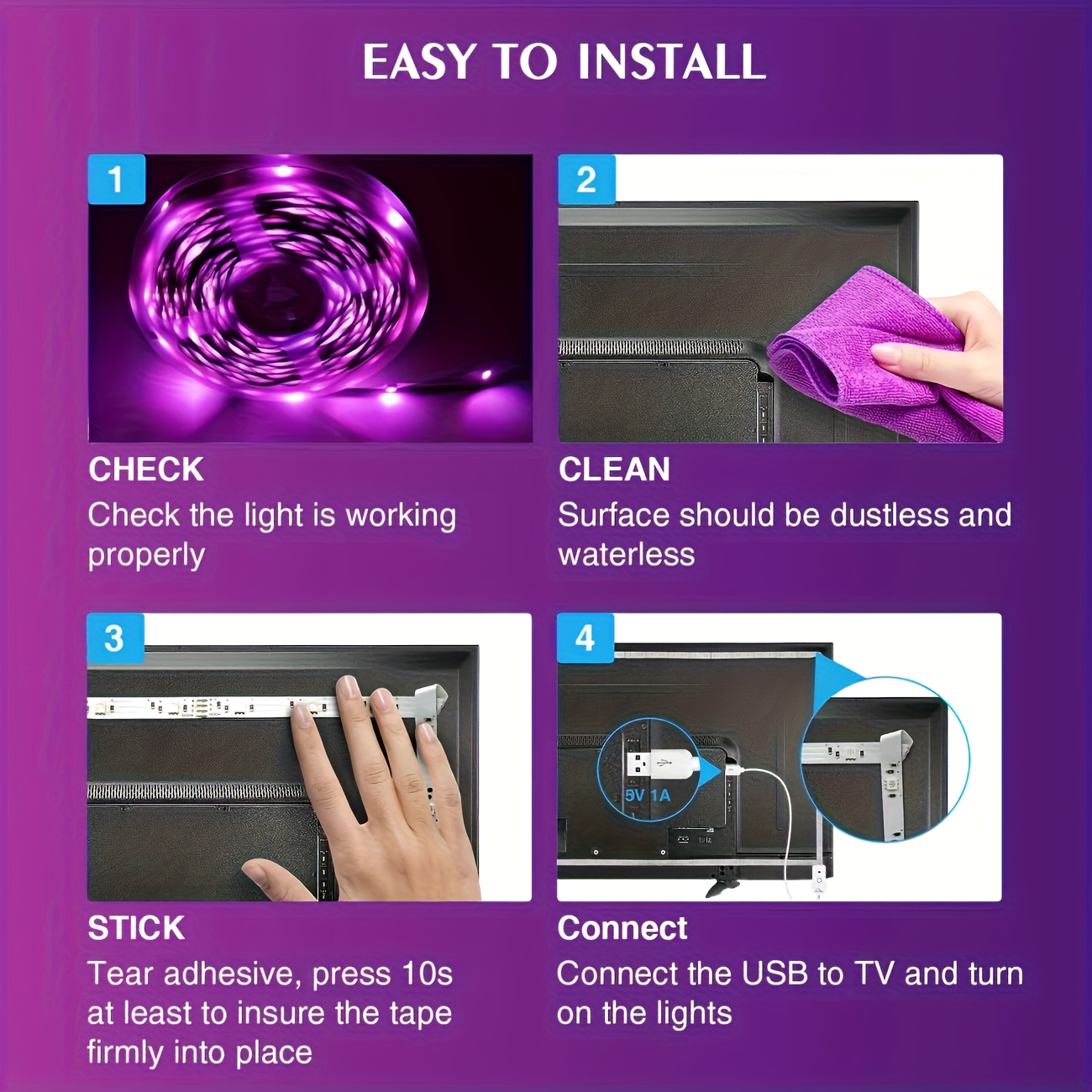 Fita LED RGB Inteligente Bluet - Gaming Accessories For Bedroom avaliação e preço