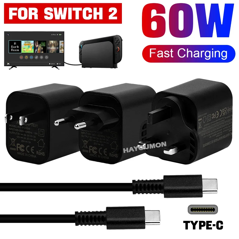Adaptador AC Tipo-C de 60W par - Gaming Accessories Wall Mount avaliação e preço