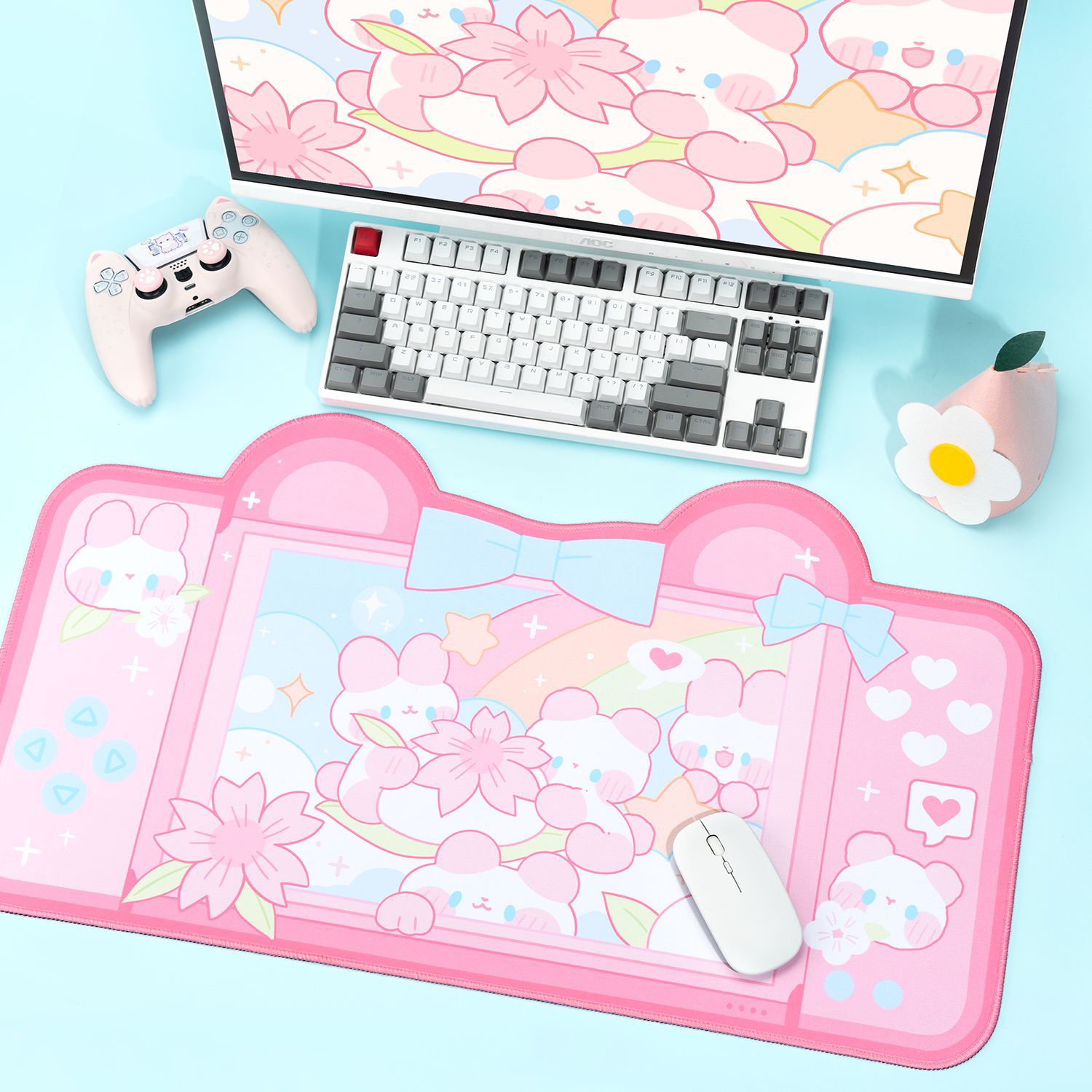 Extra grande kawaii gaming mou - Gaming Accessories Cute avaliação e preço