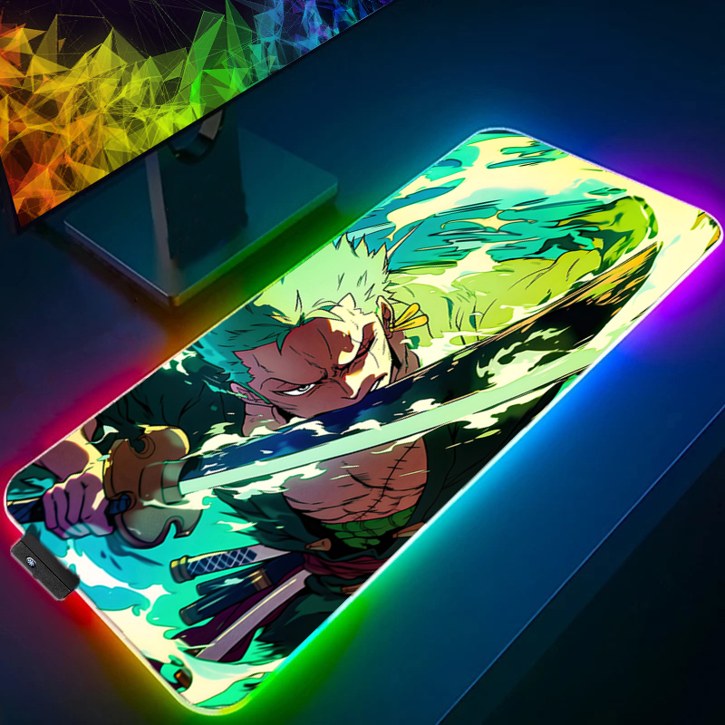 Uma peça zoro mouse pad rgb ac - Gaming Accessories Stand avaliação e preço
