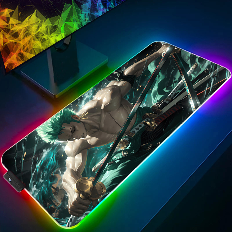 Uma peça zoro mouse pad rgb ac - Gaming Accessories Stand avaliação e preço