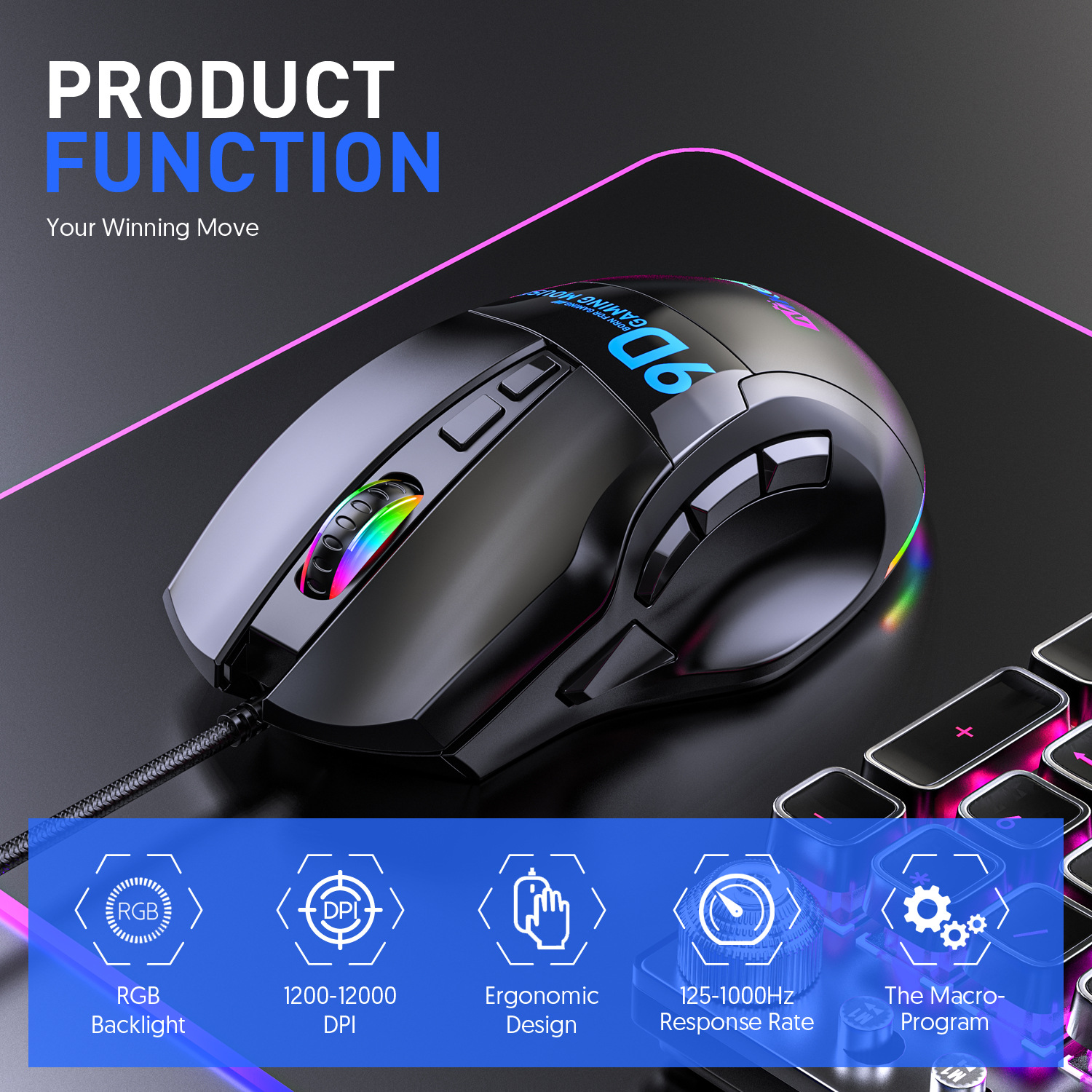 Mouse Gamer X10 com Fio, 9 Tec - Gaming Accessories Stand avaliação e preço