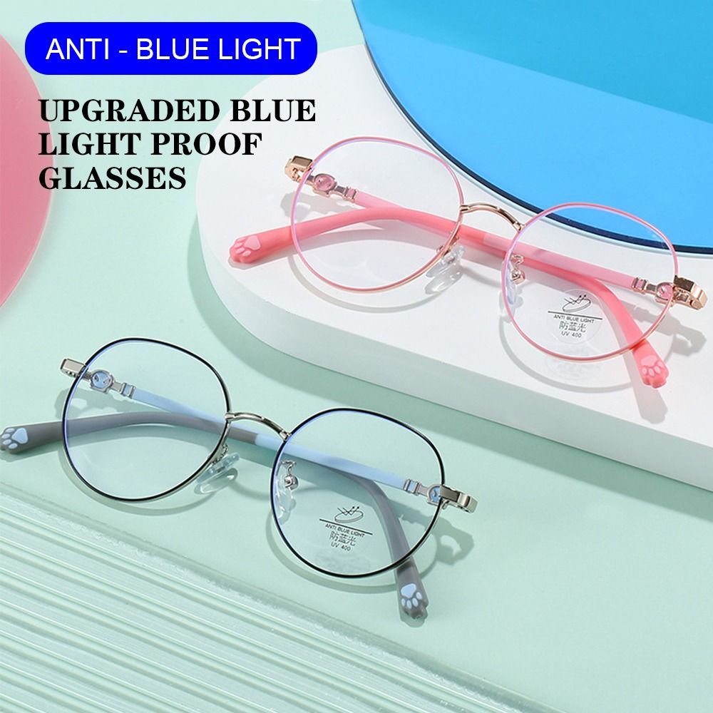 Óculos redondos com luz anti-a - Gaming Accessories For Kids avaliação e preço