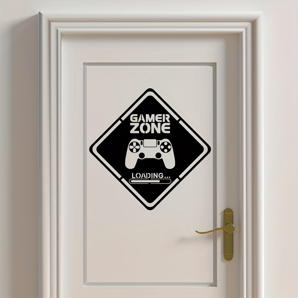 1pc zona gamer porta decalque  - Gaming Accessories For Bedroom avaliação e preço
