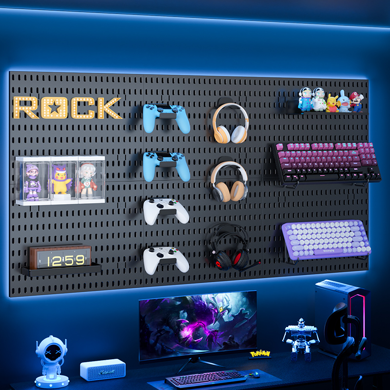 Gaming Gear Pegboard: montado  - Gaming Accessories Wall avaliação e preço
