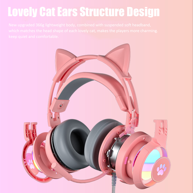 Cute Cat Ear Gaming Headphones - Gaming Accessories For Kids avaliação e preço