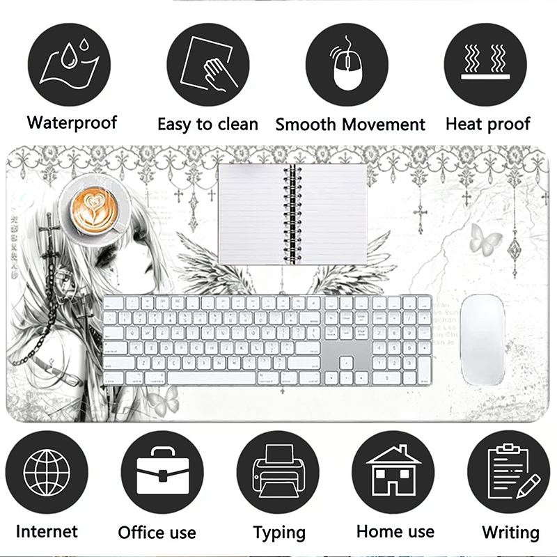 Mousepad de Couro Preto e Bran - Gaming Accessories Wholesale avaliação e preço