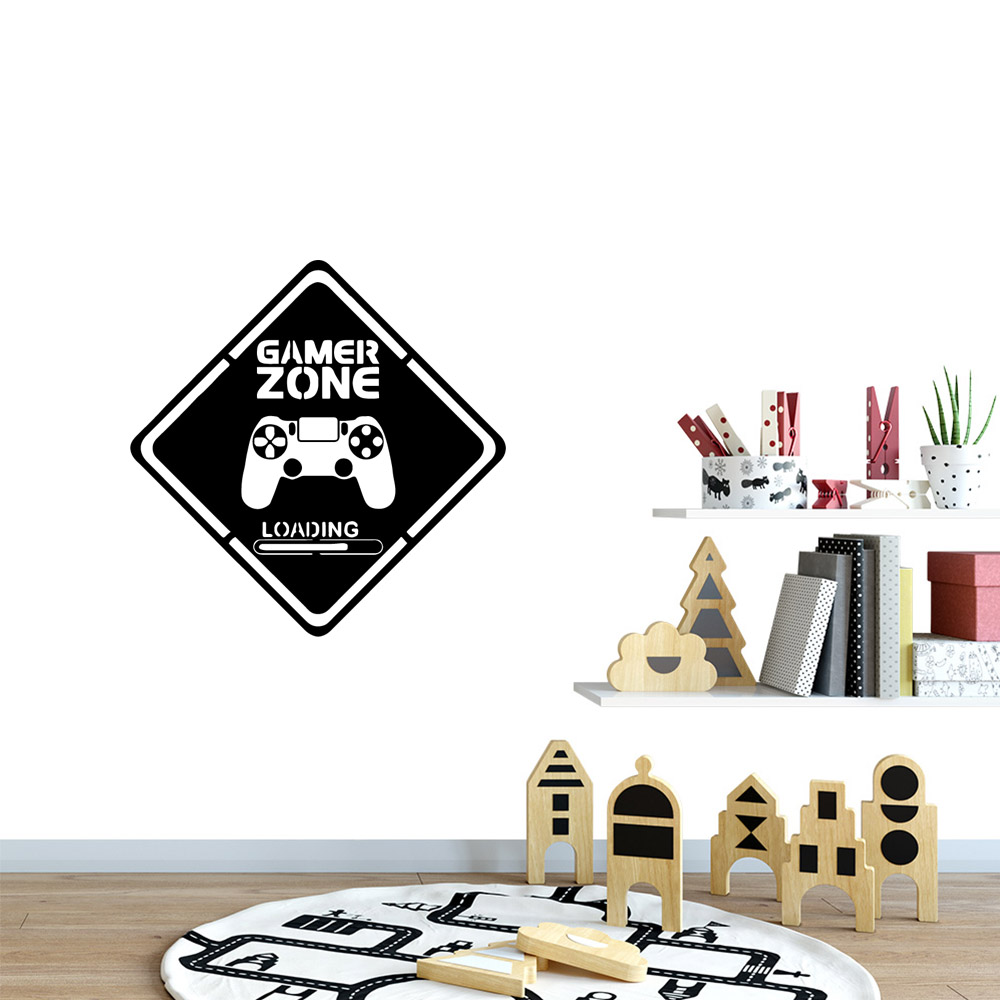 1pc gamer arte da parede decal - Gaming Accessories For Bedroom avaliação e preço
